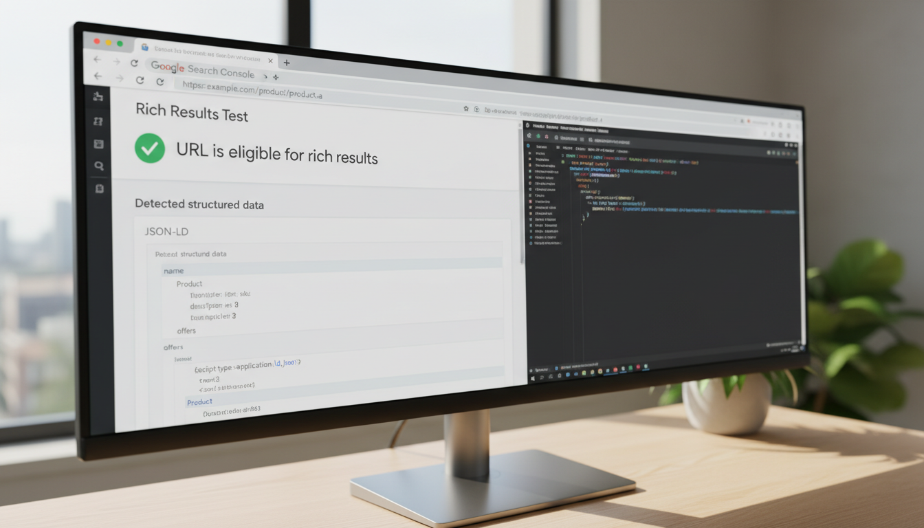 Side-by-side comparison of structured data detected after rendering versus missing from raw HTML source